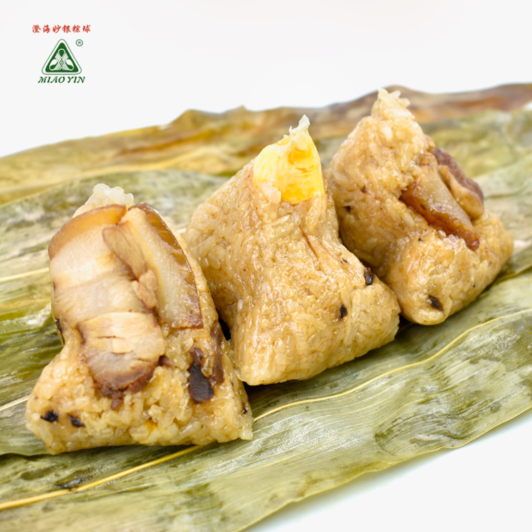 潮汕美食端午礼品澄海妙银粽子咸味蛋黄肉粽手工新鲜散装10个装