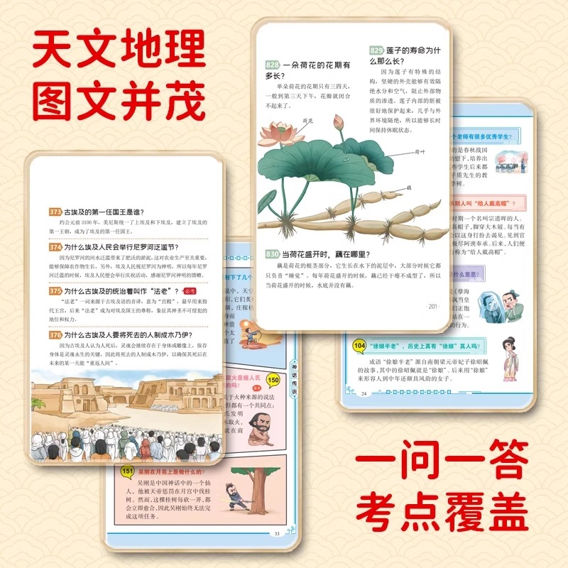 中国文化常识一千问正版漫画百科常识1000问传统中华文化2000问儿童文学知识手册国学文学课外必背世界百科大全X - 图0