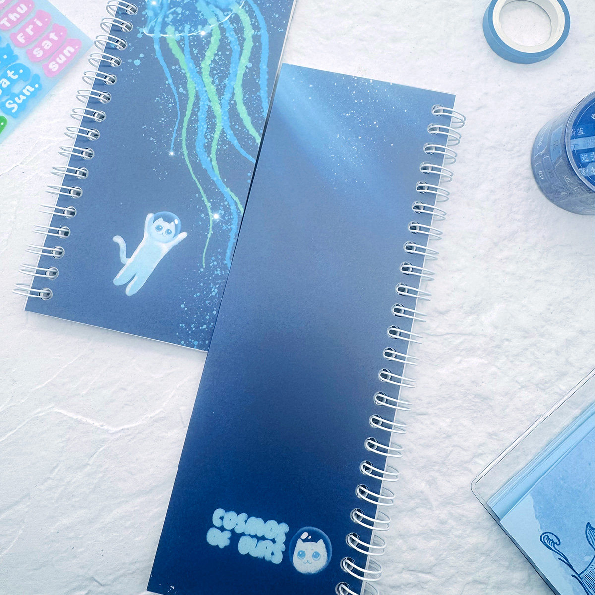 离型本「海底穿行」原创铁线圈双光面离型本 磨砂封面素材本40张,淘宝优惠券,粉丝福利购,淘宝优惠卷