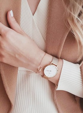 【爆款特卖】dw手镯男女情侣款一对精致钛钢手环