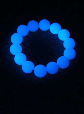 夜光石手串男女款玉珠手串荧光石