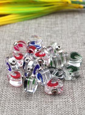 米雕米上刻字手链钥匙扣月亮吊坠