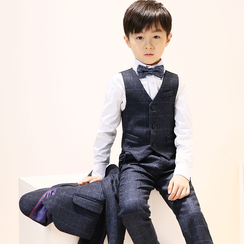 儿童西装套装男童花童礼服钢琴演出服中大童韩版小孩西服外套夏季 儿童西装套装男童花童礼服钢琴演出服中大童韩版小孩西服外套夏季