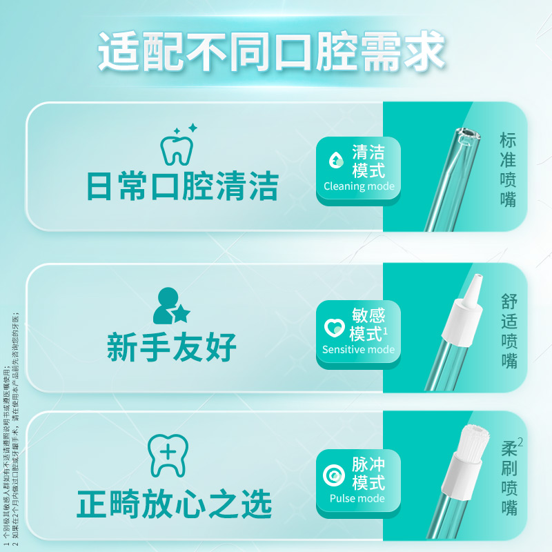 飞利浦电动冲牙器家用洗牙器便携超声波牙结石正畸官方旗舰HX3331 - 图1