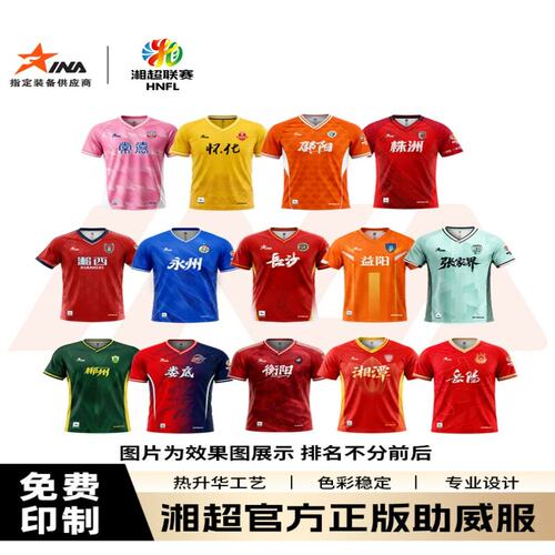 湘超岳阳队茵浪2026湖南省足球联赛球迷助威服足球服短袖T恤男女-图2