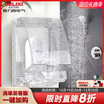 Dresi 86 type switch socket transparent waterproof hood toilet bathroom splash-proof box adhesive power protection box