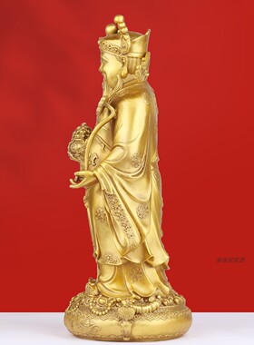中式家居财神爷铜像摆件