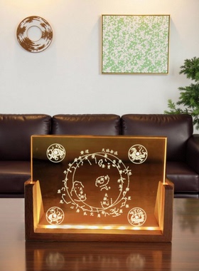 天文学三垣二十八宿USB LED实木摆件灯展灯紫微垣太微垣天市垣