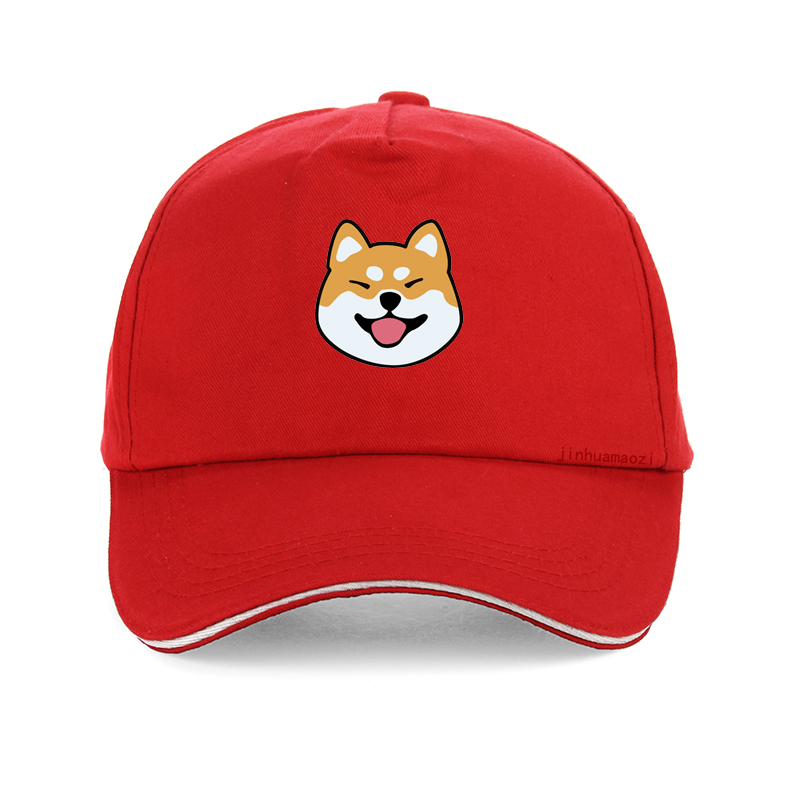 Shiba Inu  Baseball Cap Hat 个性卡通柴犬印花休闲运动棒球帽 - 图0