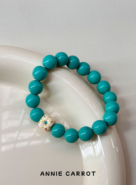 绝美中古感~天然绿松石手串