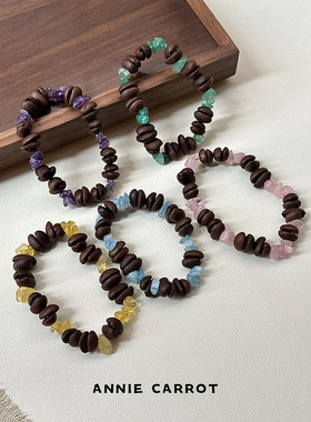 咖啡豆多巴胺水晶碎石手串