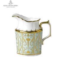 British Royal Crown Crown Derby Divine Rhymes Traditional Green Dali Estate Milk Jars Big Spot