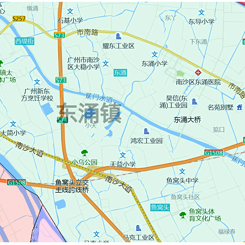 南沙区地图1.15m广东省广州市折叠款高清装饰画餐厅贴画 - 图1