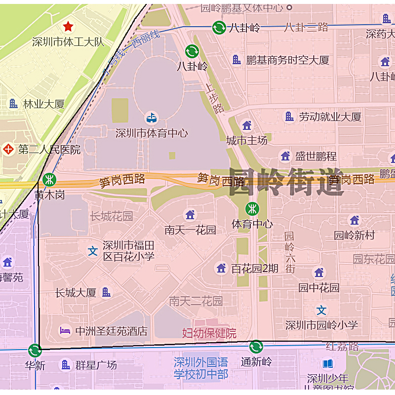 福田区地图1.15m广东省深圳市折叠款现货包邮高清装饰画餐厅贴画 - 图1