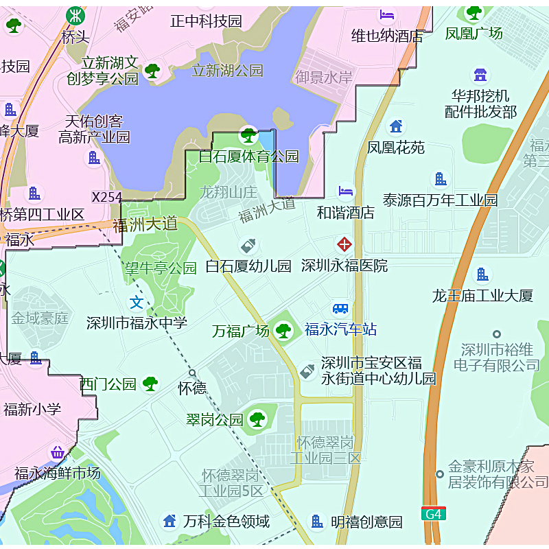 宝安区地图1.15m广东省深圳市折叠款高清装饰画餐厅贴画 - 图1