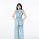MD Qianyi Haiyan Clear Sky 2026 Summer Temperament Relaxed Style Bow Vest Wide Leg Pants suit