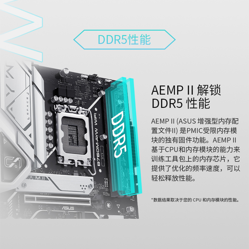 Asus/华硕B760M-AYW WIFI D5台式机电脑哎呦喂家用办公电竞主板 - 图2