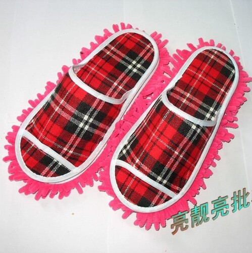 包邮 室内静音防滑开口可拆洗擦地拖鞋雪尼尔懒人拖鞋 拖地家居鞋 - 图2