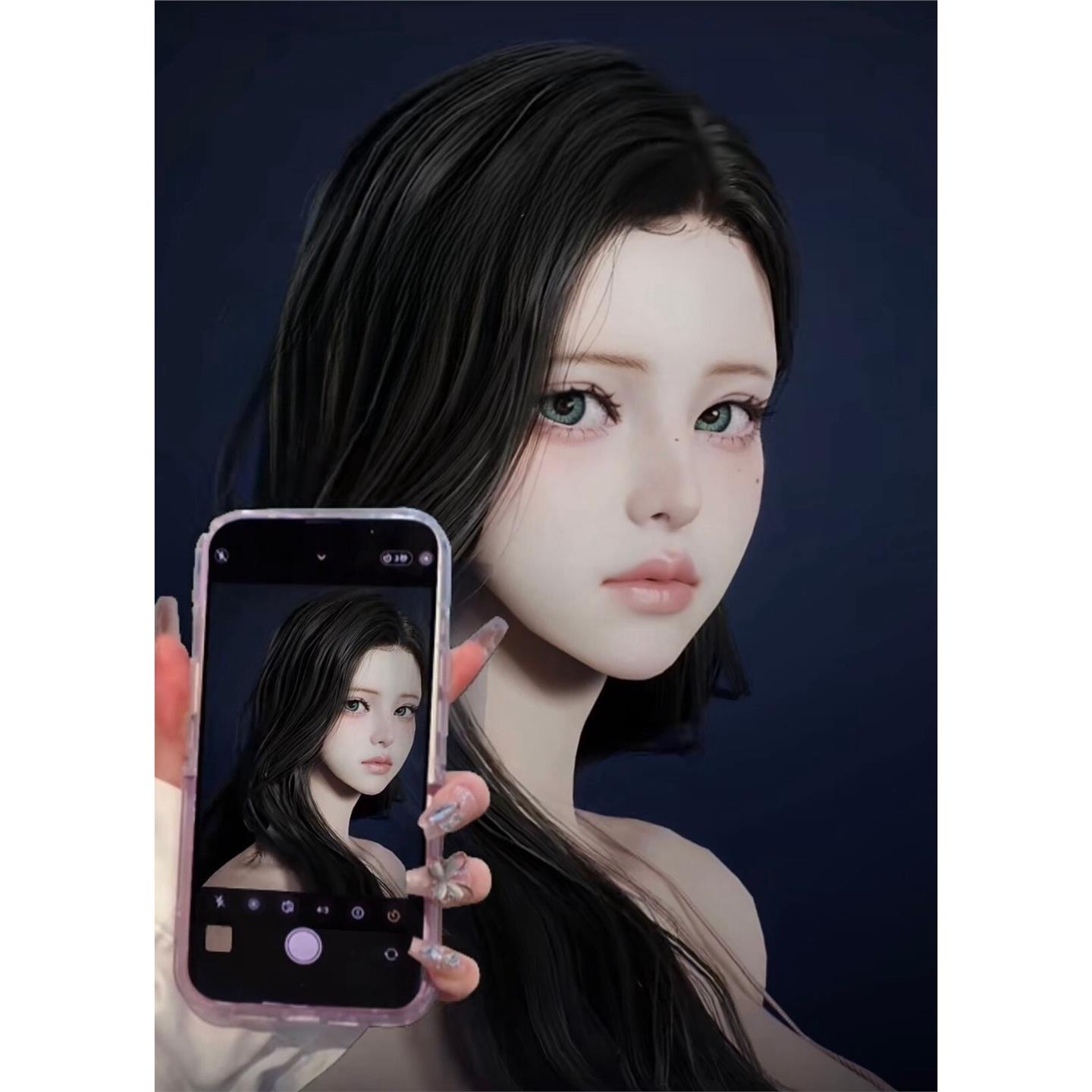 永恒之塔2捏脸女通用 AION2 恩娜 Nico 天族魔族台服韩服 - 图0