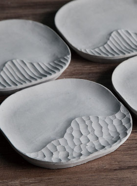 新中式简约托盘日式收纳盘样板房