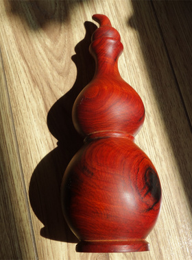 老挝大红酸枝木雕葫芦摆件木家居客厅办公室装饰工艺品乔迁礼品