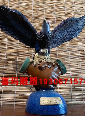 铸铜老鹰工艺品酒鬼电视柜大展宏图玄关家居装饰摆件大鹏展翅定制