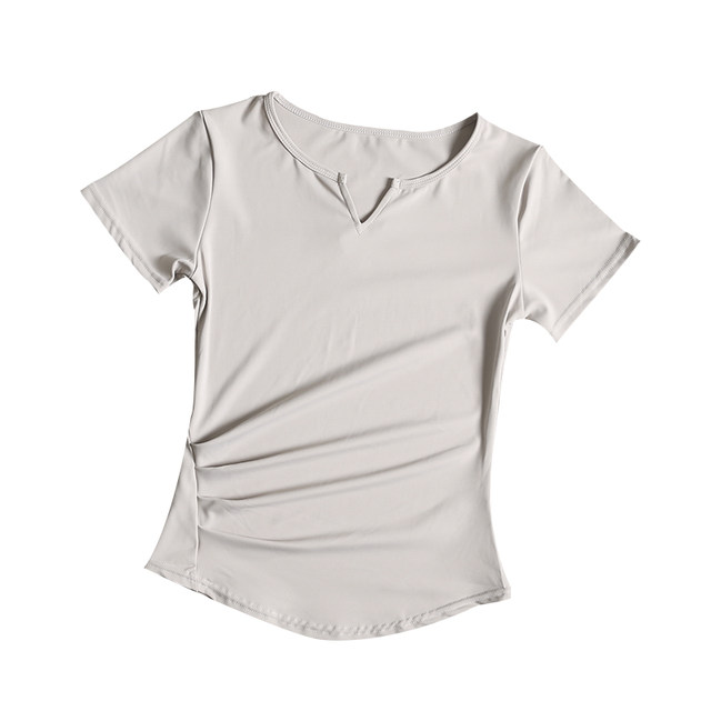 V-neck temperament summer thin running sports top