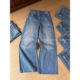 100% cotton 100% denim Q16 jeans wide-leg jeans for women summer summer high-waisted two-button loose and versatile washed cotton pants straight