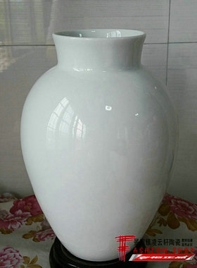 景德镇陶瓷白色小花瓶客厅新中式