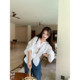 Tencel linen lace blouse ແບບເກົາຫຼີ