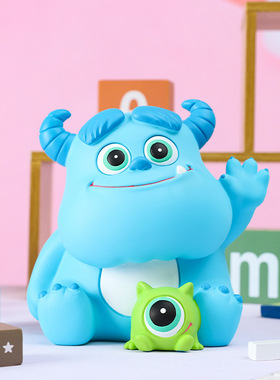 小怪兽卡通萌宠搪胶钱罐大摆件