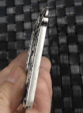 工艺福字兔子镂空雕刻古玩铜器