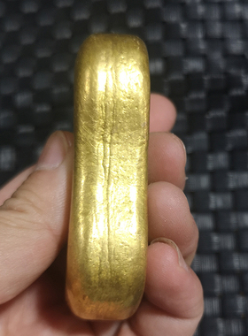 古玩古董收藏足色金五两金条金元宝金锭仿古小黄鱼金锭古董老物件