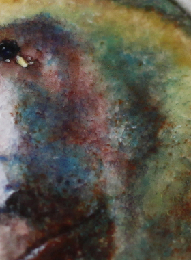 雜粹珐琅动物肖像定制项链银微绘