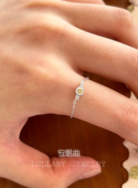 安眠曲s925纯银可调节小众戒指