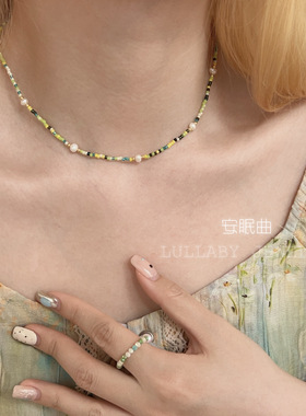 珍珠糖果韩国进口串珠ins项链女
