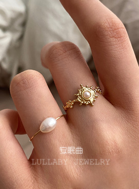 安眠曲女轻奢复古不掉色戒指