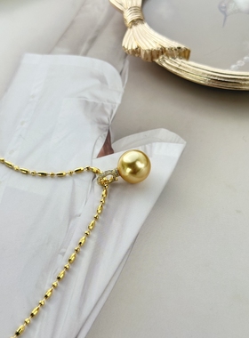 万能可掰扣珍珠项链吊坠女