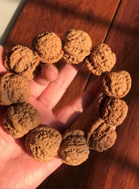 34mm白狮子头手持文玩手把件精选老树送礼健身手串麻核桃大