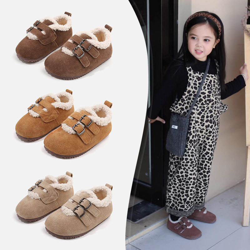 儿童鞋子2025冬季新款女童勃肯鞋加绒豆豆鞋男童女宝宝棉鞋毛毛鞋,淘宝优惠券,粉丝福利购,淘宝优惠卷