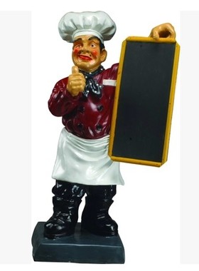 餐饮门口厨师公仔饭店佳品摆件
