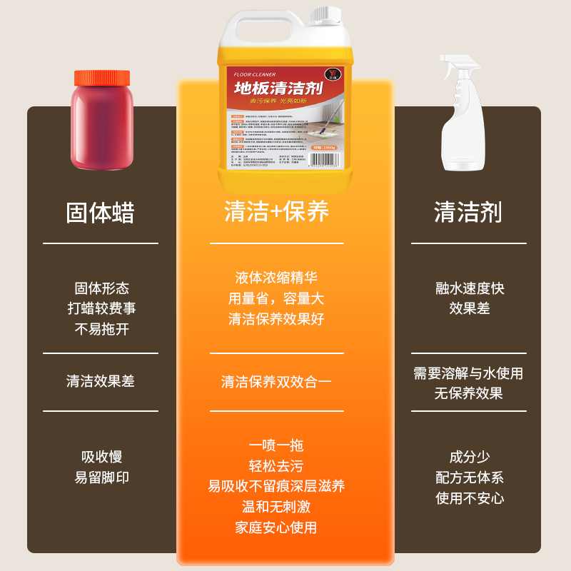 木地板清洁剂沫瓷砖清洗拖地液神器檬专用擦强力去污除垢家用香型