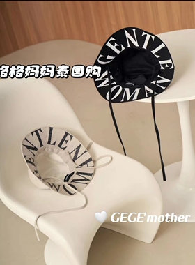 泰国正品GentleWoman纯色百搭挂绳渔夫帽休闲遮阳帽GW