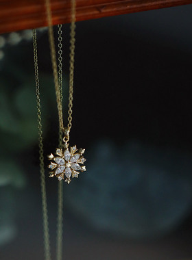 精致浪漫雪花925银项链