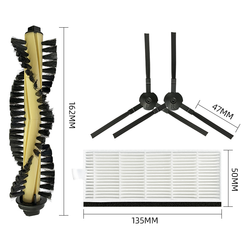 .配科沃斯扫地机器人配件可可CEN55/66星云BFD-wwt滚边刷抹布滤网 - 图0