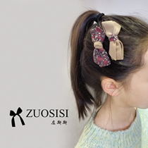 Childrens broken floral bouquet adorned with baby butterfly knot Liu Haifa clip girl card for girl card foreign air brief retro