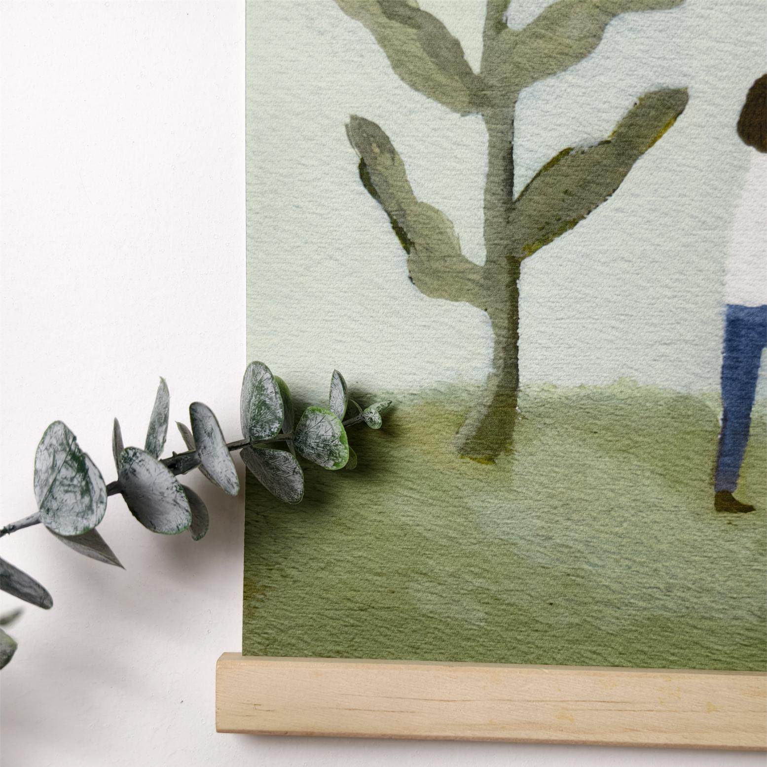 北欧简约手绘卡通花卉卷轴挂画玄关客厅电表箱遮挡儿童房挂画定制,淘宝优惠券,粉丝福利购,淘宝优惠卷