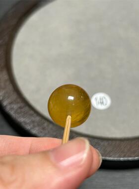 17mm黄萤石圆珠单珠140颜