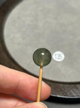 11.8mm天然绿发晶水晶单