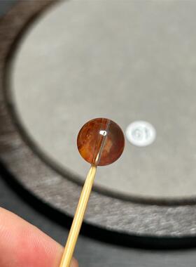 11.1mm天然红胶花水晶单